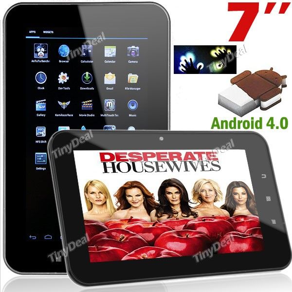 7 "Multi-touch touchscreen capacitivo Android OS 4,0 PC Tabl
